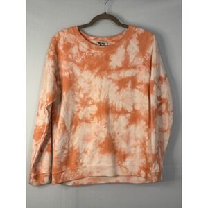 Show Me Your Mumu Simon Pullover XS Orange Creamsicle Tie Dye Cotton Sweatshirt